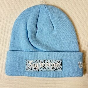 Supreme x New Era Bandana Box Logo Beanie from the Fall/Winter 2019 collection